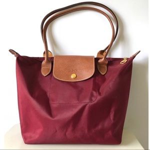 Medium Burgundy Longchamp Tote Bag